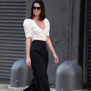 NWOT Free People Puff Sleeve Shoulder Ellery Top L